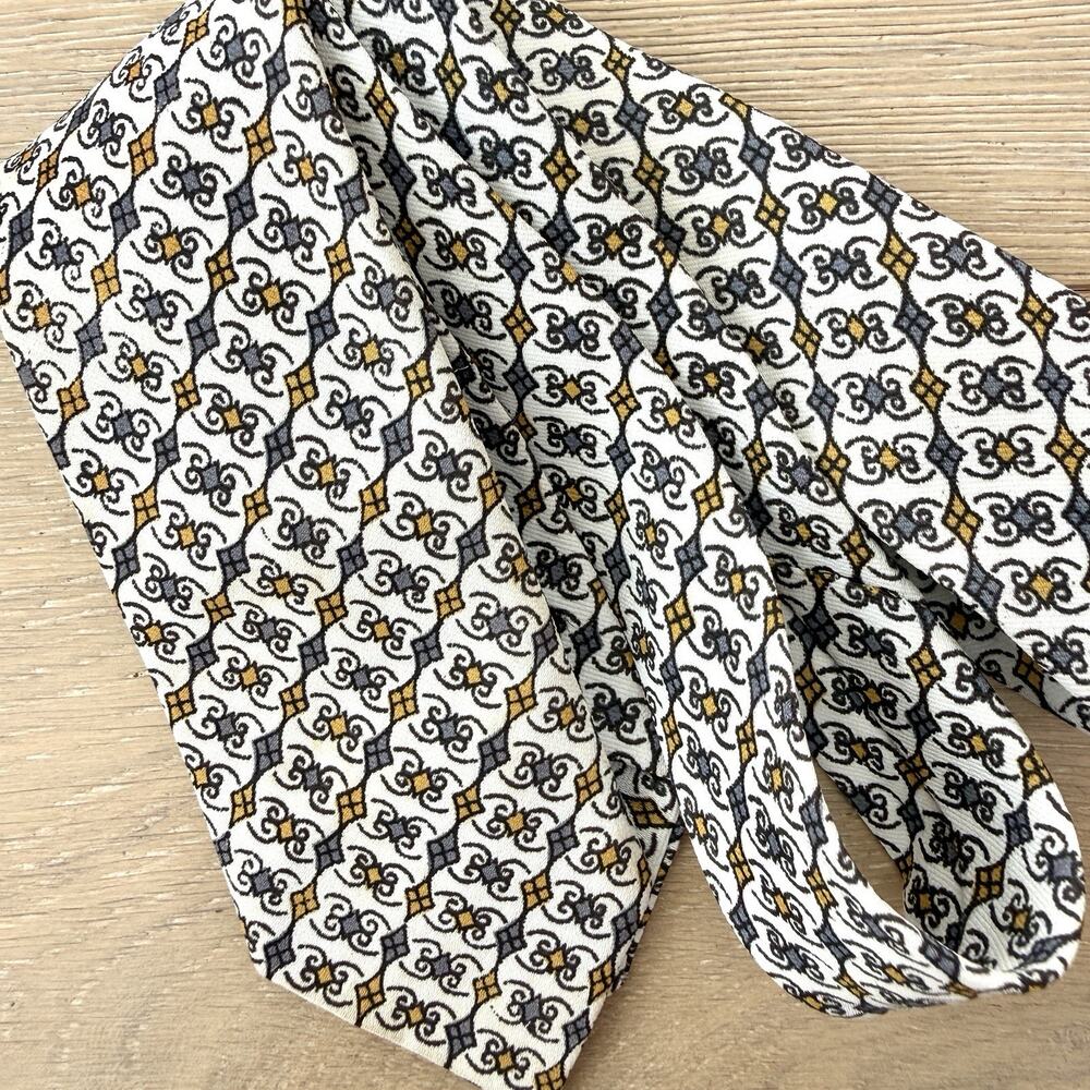 Vintage Penny's Town Craft Tie By JC Penny Geometric Classic